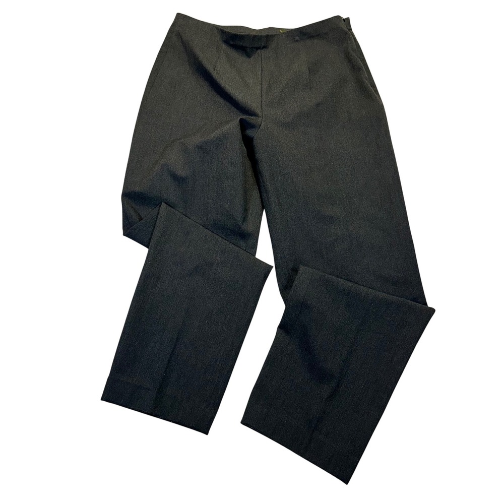 Eddie Bauer Dress Pants Womens 14 Gray Stretch Straight Leg Professional Office